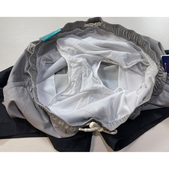 Trinity Coast Mens Size XLT Swim Trunks w Drawstring Waist Colorblock Gray Black - Picture 8 of 13